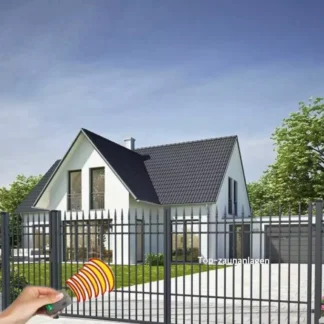 Einfahrtstor mit Spitzen 1.6 x 3 - 4m Hoftor Doppelflügeltor Gartentor Tor