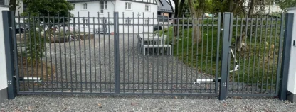 Einfahrtstor Hoftor 1.6 x 3 - 4 m Modernes Zauntor  Doppelflügeltor Antrieb – Bild 8