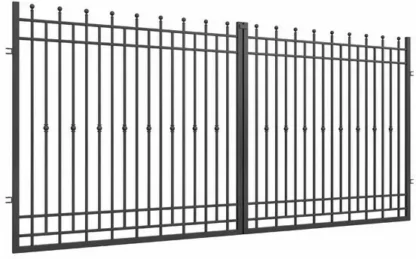 Einfahrtstor Hoftor 1.6 x 3 - 4 m Modernes Zauntor  Doppelflügeltor Antrieb – Bild 7