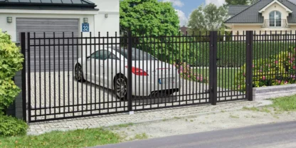 Einfahrtstor Hoftor 1.6 x 3 - 4 m Modernes Zauntor  Doppelflügeltor Antrieb – Bild 3
