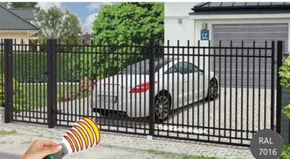 Einfahrtstor Hoftor 1.6 x 3 - 4 m Modernes Zauntor  Doppelflügeltor Antrieb