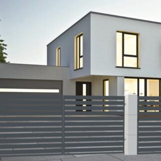 Einfahrtstor Set 1.8 x 3m - 4m Hoftor Metalltor Tor Fl&uuml;geltor Tore Modern TOP braun schwarz anthrazitt